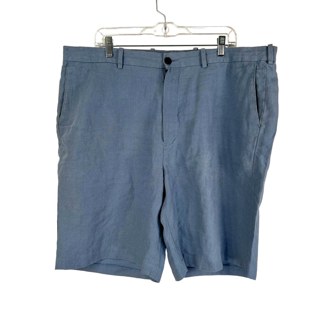 Linen Shorts Nordstrom Baird Mcnutt Irish Linen Blue Flat Front
